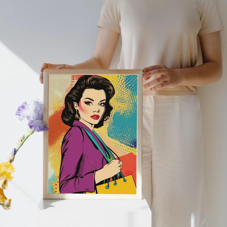 Mom Pop Art Portrait – Fun And Colorful Personalized Gift