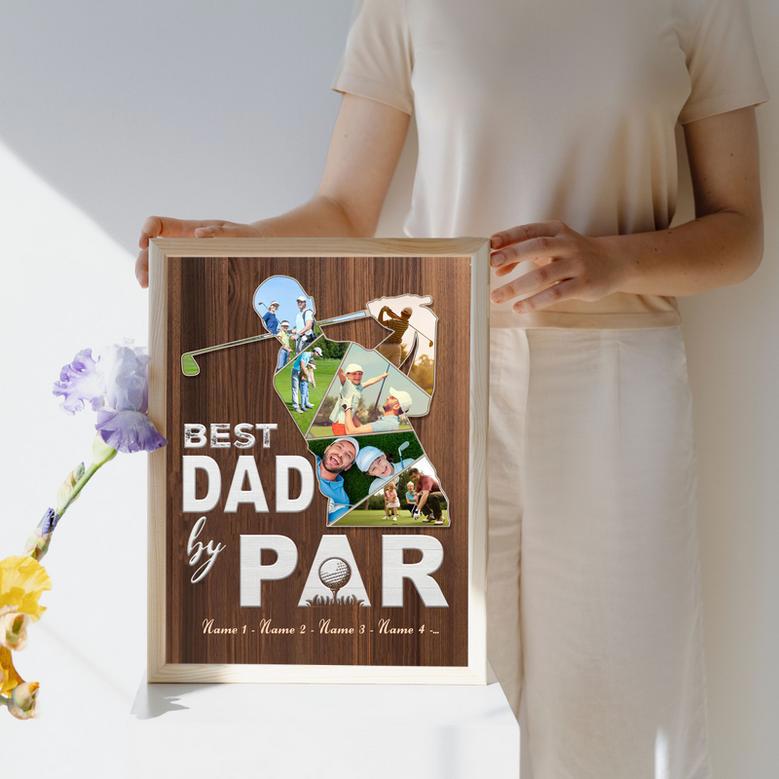 Personalized Dad Golf Photo Collage Canvas Custom Father’s Day Gift For Dad