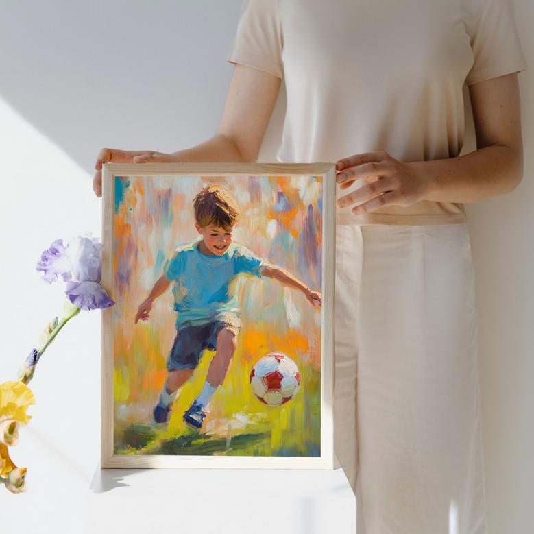 Son Oil Painting Portrait – Unique Hand-Painted Wall Display