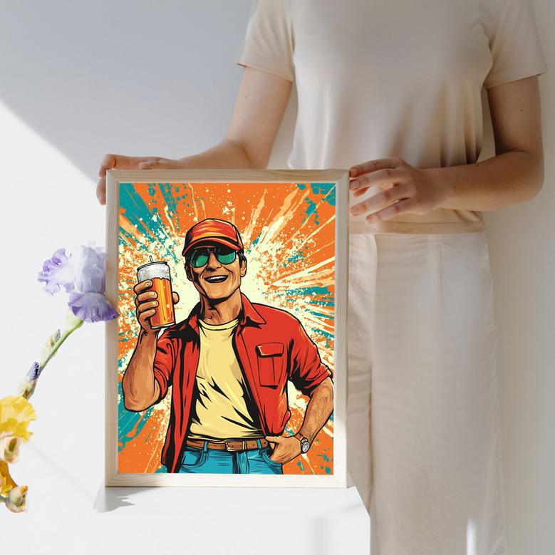 Uncle Pop Art Portrait – Bold And Playful Personalized Wall Art