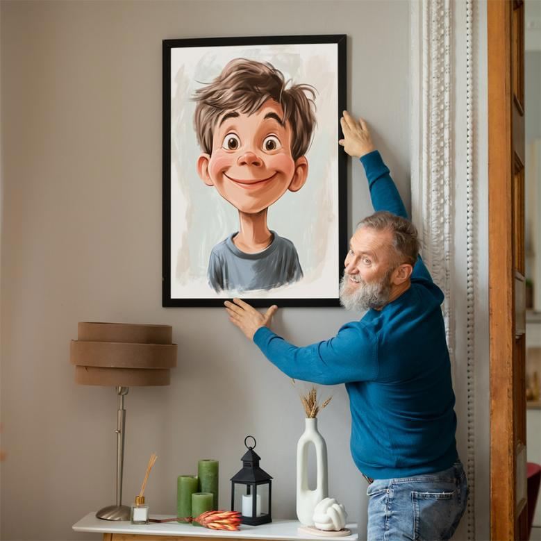 Brother Caricature Portrait – Fun Personalized Wall Art