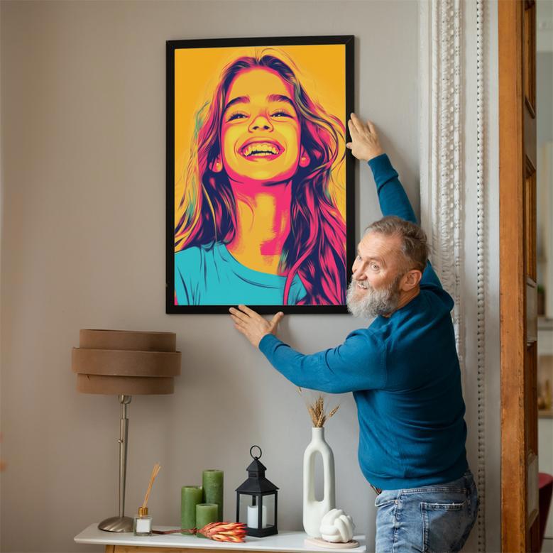 Daughter Pop Art Portrait – Vibrant And Fun Personalized Art