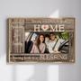 Custom Map Art Print On Canvas - Having Somewhere To Go Is Home