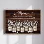 Mom Custom Photo Canvas - Flower Jars Wall Art, Unique Gift for Her