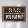 Personalized Canvas My Protector My Hero My Dad, Birthday Gift For Dad