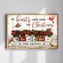 Personalized Family Christmas Canvas - Custom Names, Cardinal Design, All Hearts Come Home