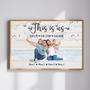 This Is Us Custom Photo Canvas Family on The Beach Background