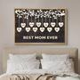 Personalized Family Tree Canvas Wall Art with Names – Mother’s Day Gift for Best Mom Ever