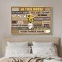 Family Rule Custom Family Name Canvas - In This House We Trust In God