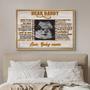 New Dad Gift - Personalized Ultrasound Canvas Wall Art with Photo