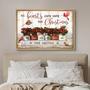 Personalized Family Christmas Canvas - Custom Names, Cardinal Design, All Hearts Come Home