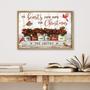 Personalized Family Christmas Canvas - Custom Names, Cardinal Design, All Hearts Come Home