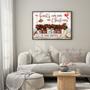 Personalized Family Christmas Canvas - Custom Names, Cardinal Design, All Hearts Come Home