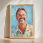 Dad Oil Painting Portrait – Timeless Hand-Painted Masterpiece