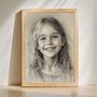 Daughter Charcoal Portrait – Beautiful Hand-Painted Keepsake