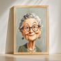 Grandma Caricature Portrait – Whimsical Family Keepsake