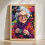 Grandma Pop Art Portrait – Lively Handcrafted Family Keepsake