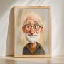 Grandpa Caricature Portrait – Unique Handcrafted Memory Art