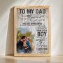 Personalized To My Dad Canvas, I Will Always Be Your Little Boy, Gift For Dad From Son