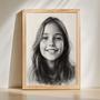 Sister Charcoal Portrait – Artistic Personalized Wall Art