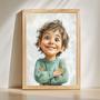 Son Caricature Portrait – Playful Custom Room Decor