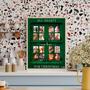 All Heart Come Home For Christmas Custom Photo Canvas Green Christmas Windown