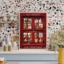 All Heart Come Home for Christmas Custom Photo Canvas Red Christmas Window