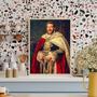 Dad Family Regal Portrait – Majestic Custom Wall Art