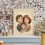 Family Caricature Portrait – Vibrant Custom Home Decoration