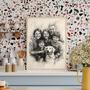 Family Charcoal Portrait – Timeless Custom Wall Decoration