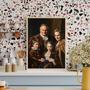 Family Regal Portrait – Majestic Hand-Painted Wall Decoration