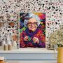 Grandma Pop Art Portrait – Lively Handcrafted Family Keepsake