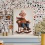 Grandpa 3D Cartoon Portrait – Fun Personalized Wall Art