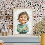 Son Caricature Portrait – Playful Custom Room Decor