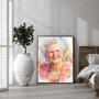 Aunt Watercolor Portrait – Adored Hand-Painted Wall Art