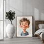 Brother Caricature Portrait – Fun Personalized Wall Art