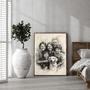 Family Charcoal Portrait – Timeless Custom Wall Decoration