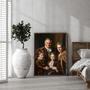 Family Regal Portrait – Majestic Hand-Painted Wall Decoration