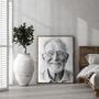 Grandpa Charcoal Portrait – Meaningful Handcrafted Memory Gift