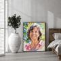 Mom Watercolor Portrait – Heartfelt Hand-Painted Wall Art for Mom