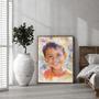 Son Watercolor Portrait – Beloved Hand-Painted Wall Art