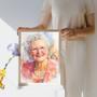 Aunt Watercolor Portrait – Adored Hand-Painted Wall Art