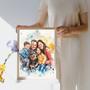 Family Watercolor Portrait – Treasured Hand-Painted Wall Art