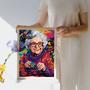 Grandma Pop Art Portrait – Lively Handcrafted Family Keepsake