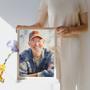 Grandpa Watercolor Portrait Unique Handcrafted Family Gift