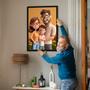 Family 3D Cartoon Portrait – Playful Custom Wall Display