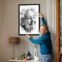 Grandma Charcoal Portrait – Classic Hand-Painted Family Art