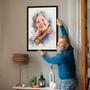 Grandma Colorful Pencil Sketch Portrait – Lively Personalized Family Art