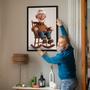 Grandpa 3D Cartoon Portrait – Fun Personalized Wall Art