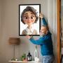 Mom 3D Cartoon Portrait – Lighthearted Personalized Wall Display